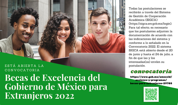 Convocatoria Becas de Excelencia del Gobierno de México para